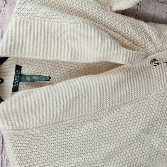 Lauren Ralph Lauren Cream Cardigan Sweater Small New Nwt - Picture 3 of 7